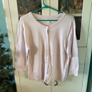 Croft & Barrow sz L cardigan light pink euc